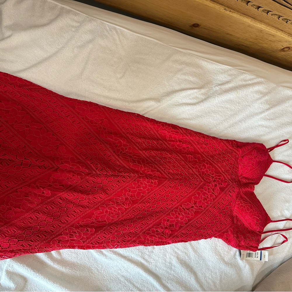 Jump Women's Red Lace Maxi Dress